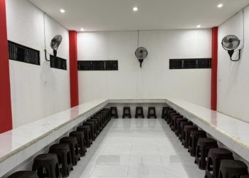 Ruangan untuk berkunjung bagi keluarga warga binaan di lapas Jambi yang baru. FOTO: IST