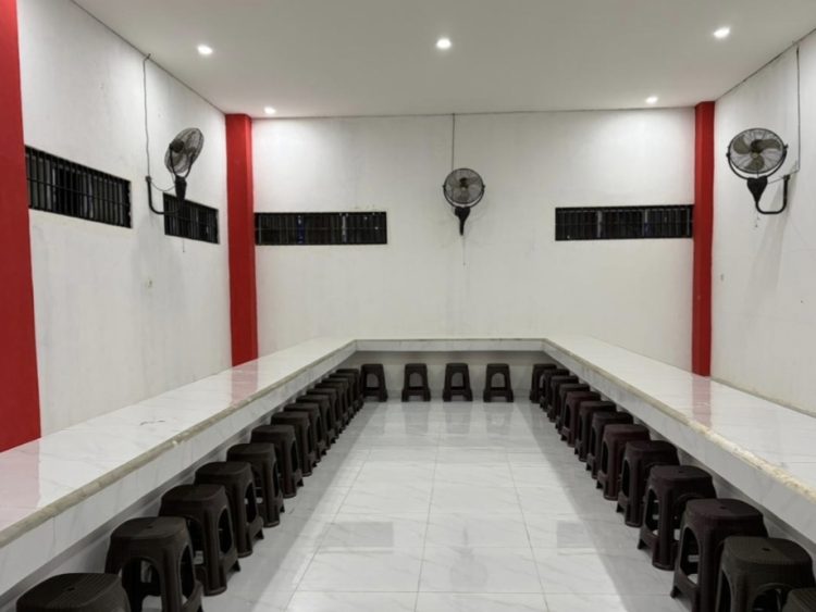 Ruangan untuk berkunjung bagi keluarga warga binaan di lapas Jambi yang baru. FOTO: IST